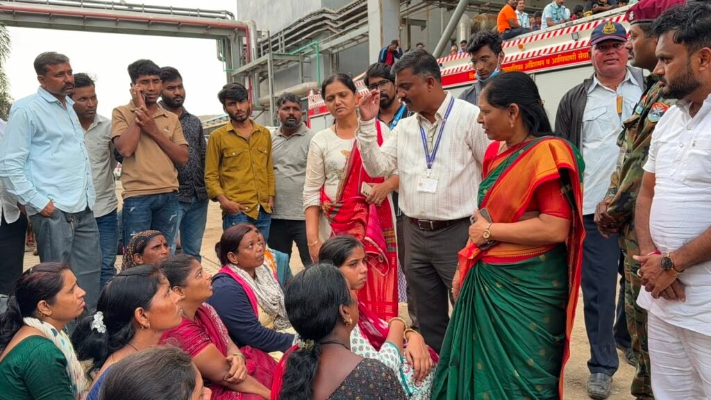 मोशी दुर्घटनास्थळी उपमहापौर शर्मिला बाबरांची पाहणी; बाधित कुटुंबीयांना दिला धीर