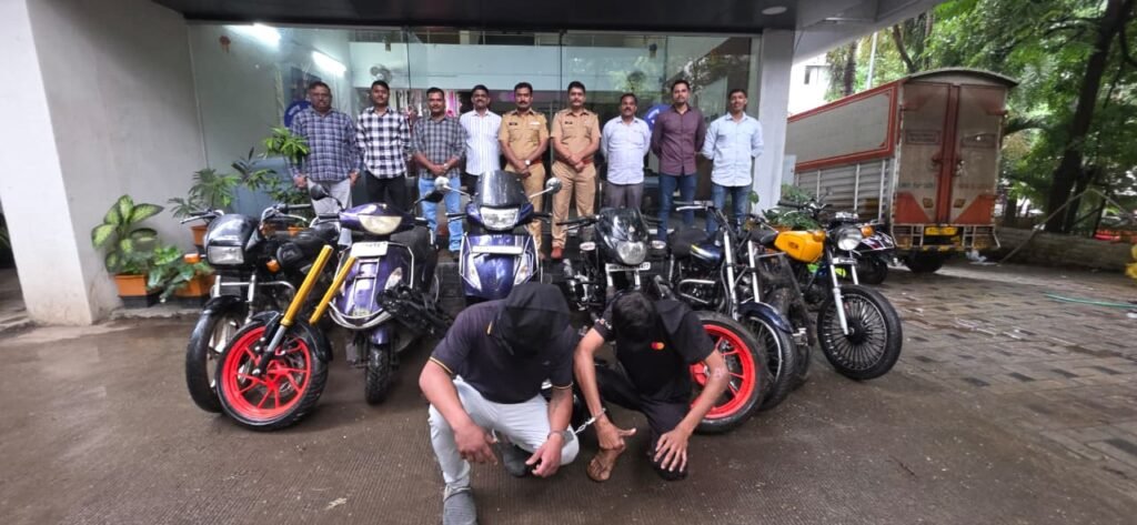 मोटारसायकली चोरून स्पेअरपार्ट भंगारात विकणारी टोळी जेरबंद